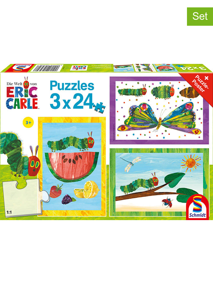 

Пазл "Гусеница-Кокон-Бабочка" (3 элемента по 24 детали) - для детей от 3 лет и старше