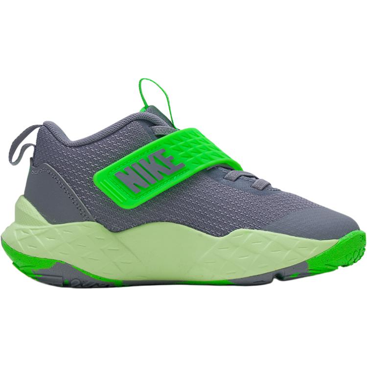 Nike Team Hustle D 12 Low top детские повседневные кроссовки Gray Green — фото 3
