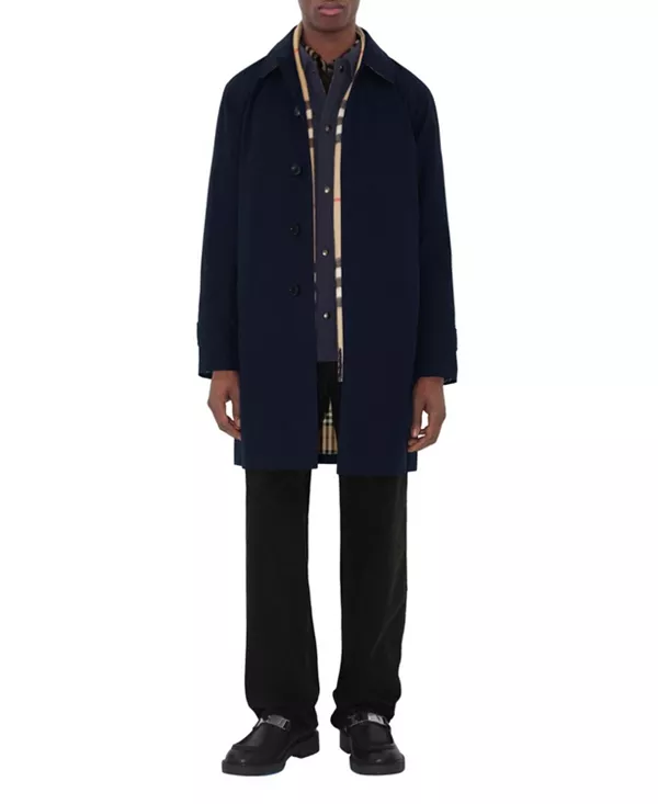 

Пальто средней длины Camden Heritage Car Burberry, синий