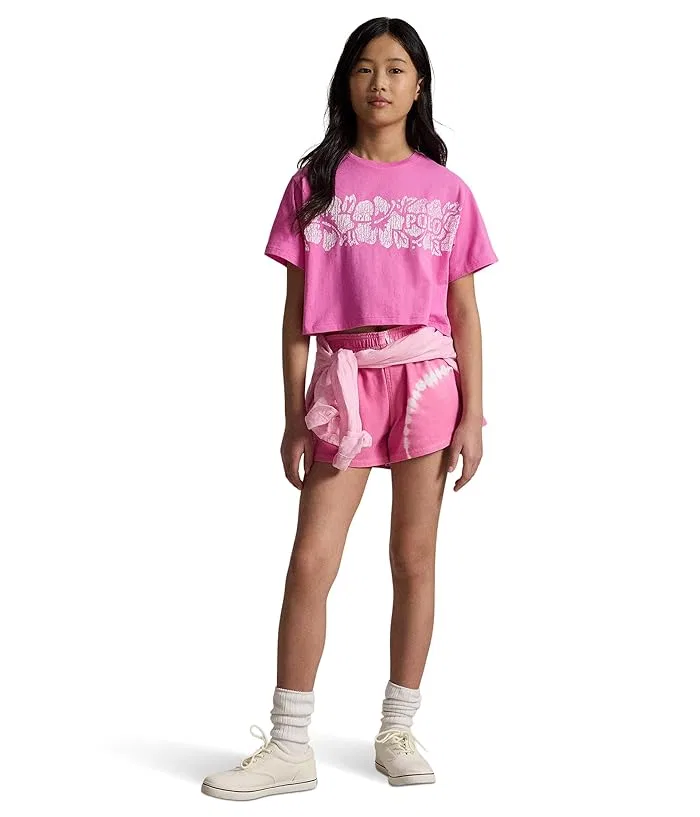 Футболка с принтом хлопковая Boxy Tee Polo Ralph Lauren Kids, Signal Yellow — фото 4