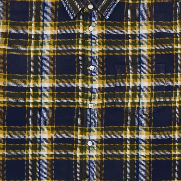Рубашка Supreme Old English Plaid Flannel Shirt 'Navy' — фото 2