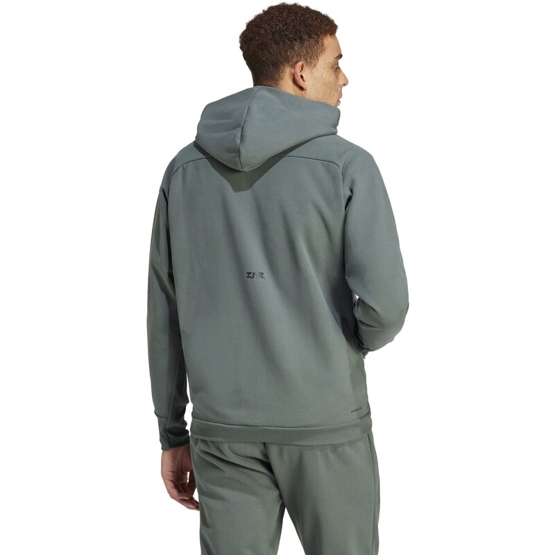 Hooded sweatshirt zne winterized zip Adidas, цвет legivy — фото 3
