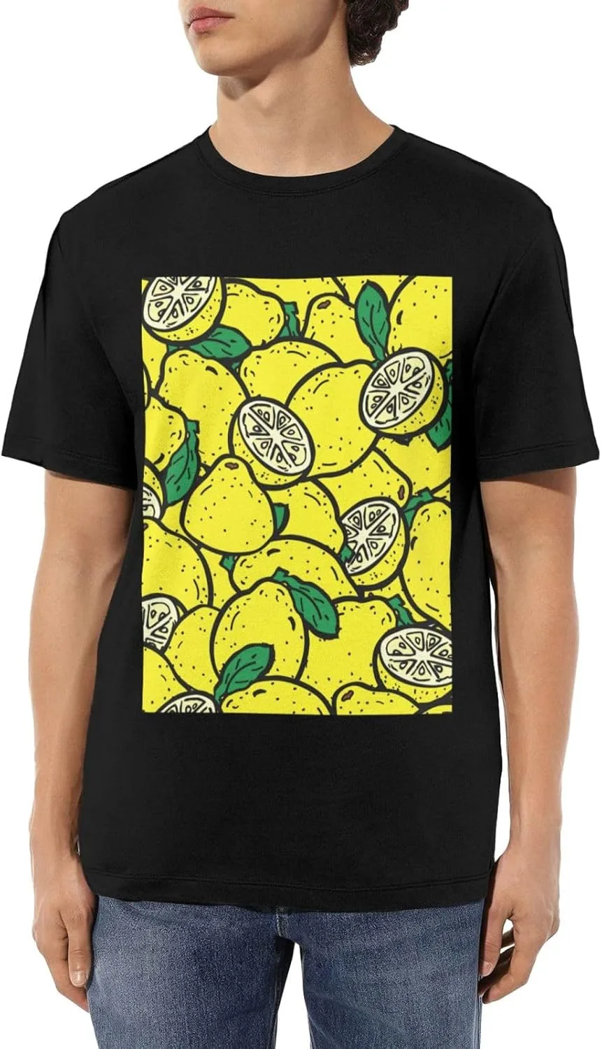 

Мужская хлопковая футболка, дышащая майка для повседневной носки, желтая лимон ZERAOKE