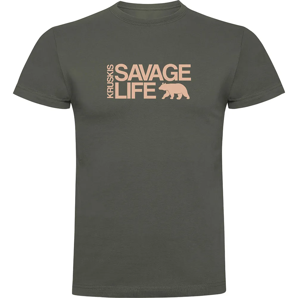 

Футболка Kruskis Savage Life, серый/зеленый