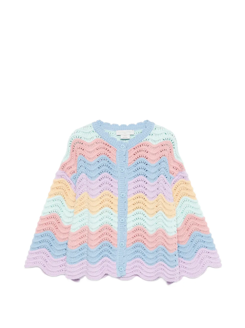 

Многоцветный кардиган с зубчатым краем Stella Mccartney Kids, синий