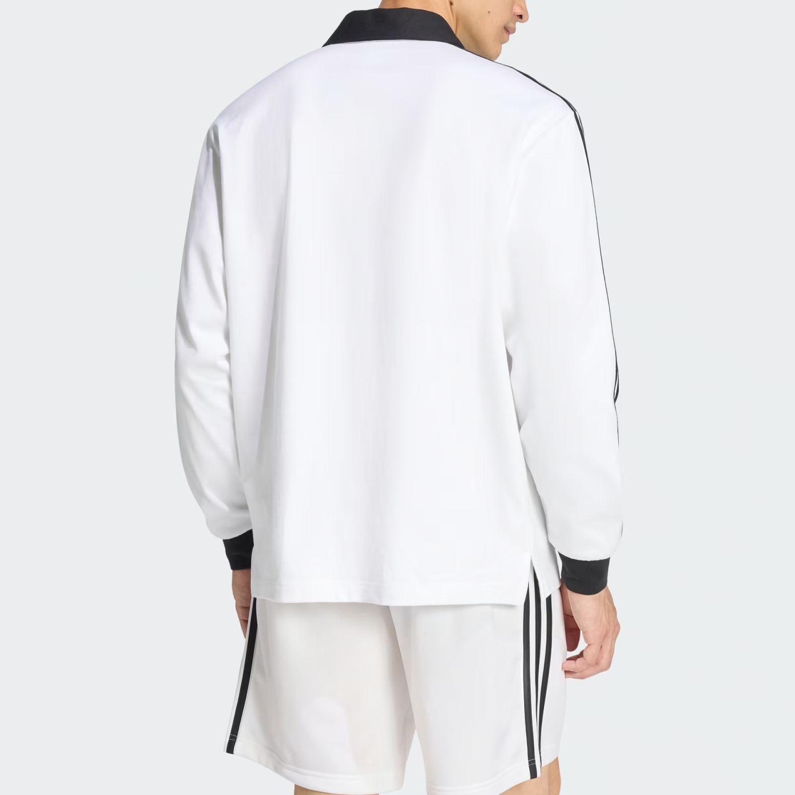 Поло с длинным рукавом 3 Stripes RUGBY Unisex Adidas Originals, белый — фото 4
