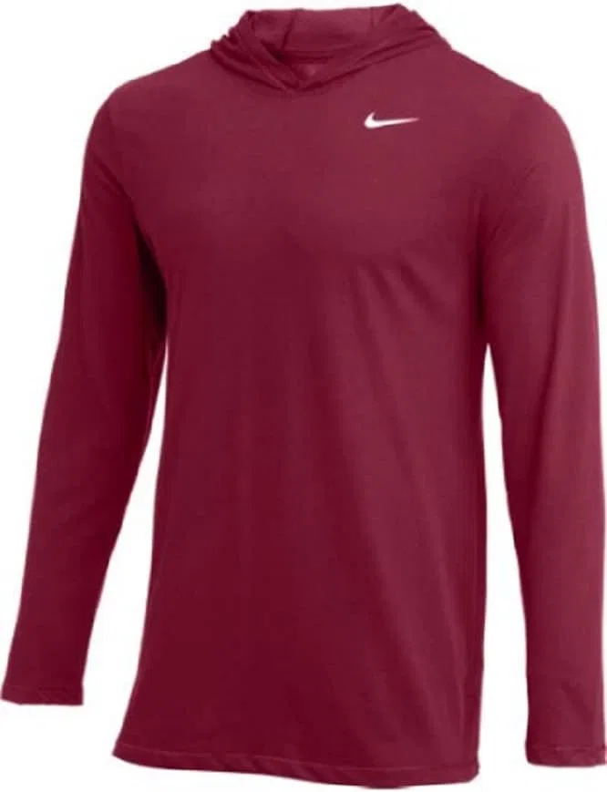 Футболка Nike Dry с длинным рукавом, бордовый