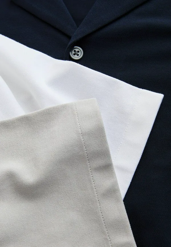 Рубашка с коротким рукавом стандартного кроя, комплект из 3 штук. Next, Navy Blue Grey White — фото 3