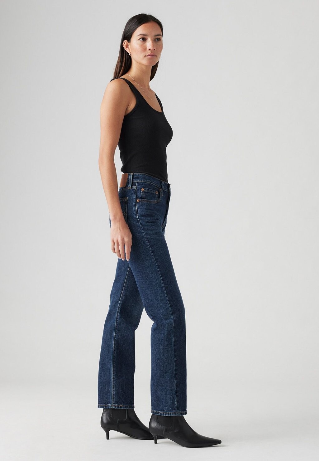 

Джинсы прямого кроя 501® JEANS FOR WOMEN Levi's, темно-синий деним