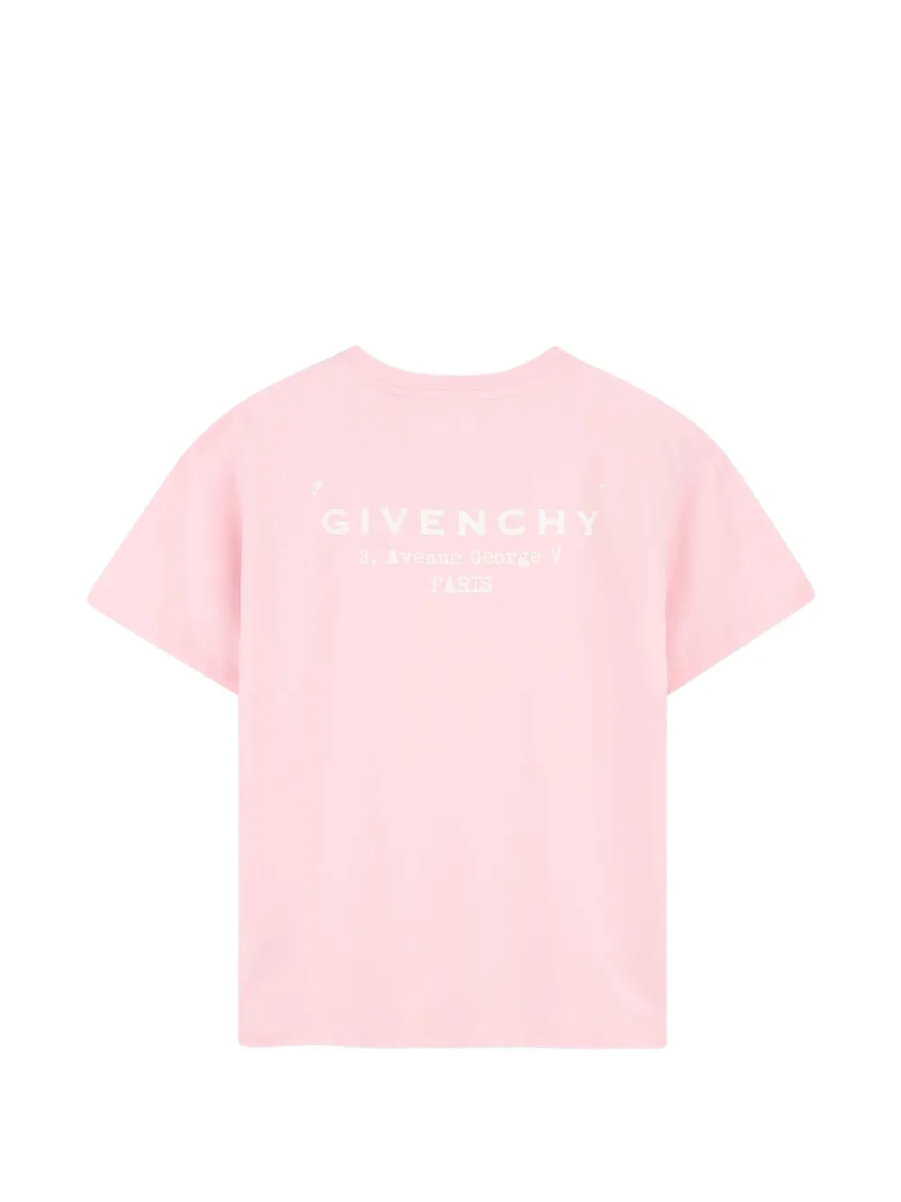 Хлопковая футболка с круглым вырезом Givenchy Kids, розовый — фото 2