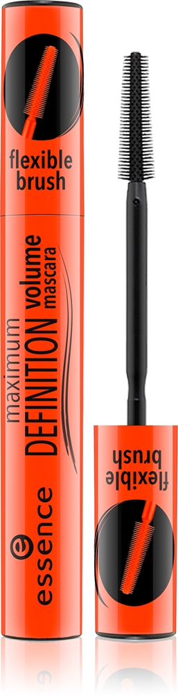 

Тушь для ресниц Maximum Definition, придающая объем и утолщающая ресницы Essence, atspalvis black 8 мл