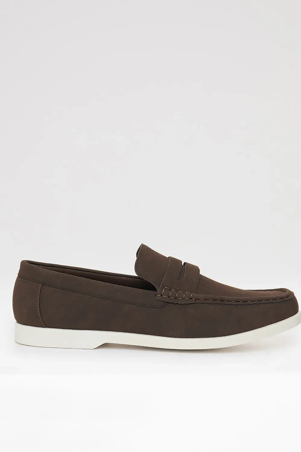 Полуботинки Penny Loafer из искусственной замши Threadbare, шоколадный