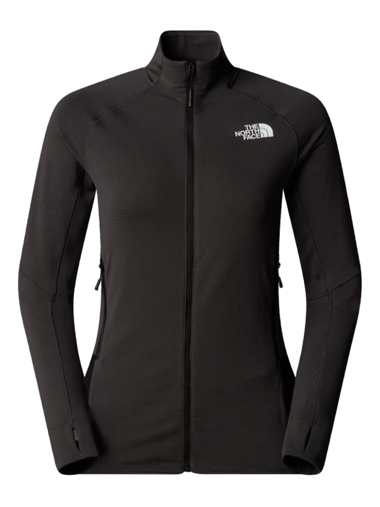 

Топ с длинными рукавами и застежкой-молнией The North Face, черный