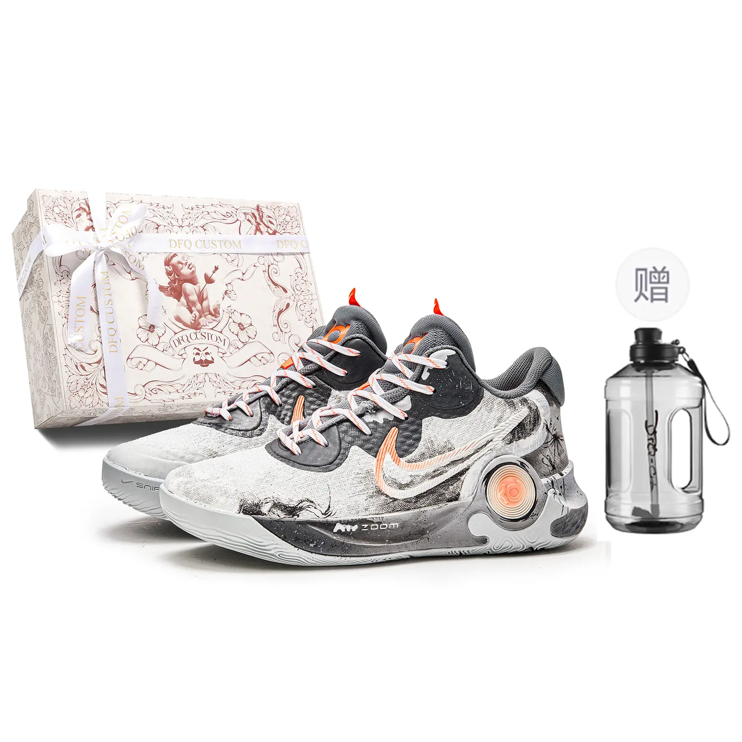 

Баскетбольные кроссовки Trey 5 Basketball Shoes Unisex Mid-Top Gray/Orange Nike