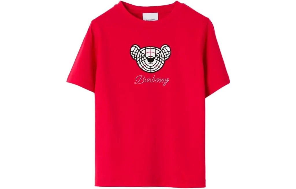 Burberry Футболка SS23 Bright Rose Red детская — фото 3