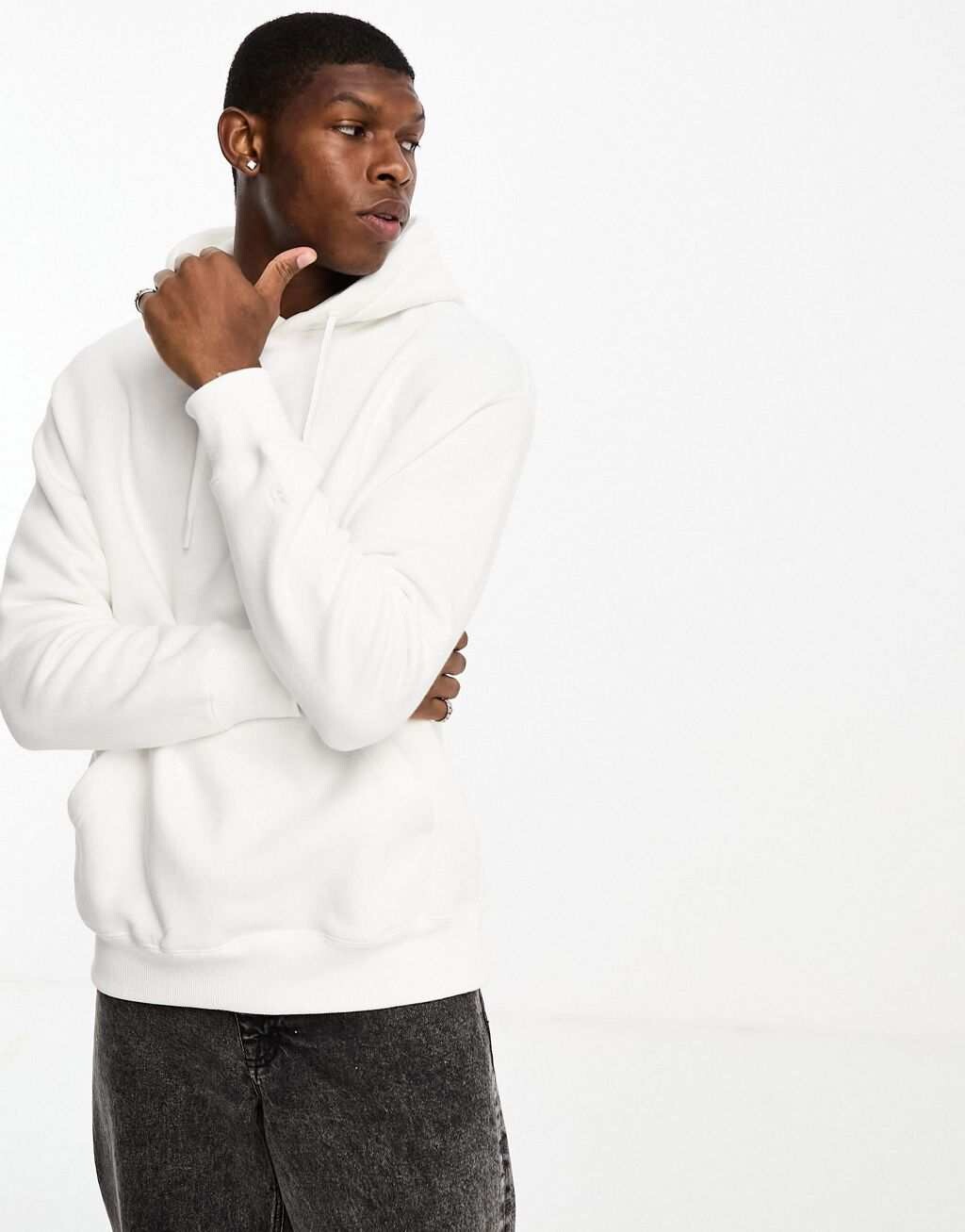 

Белое худи Pull&Bear, Белый, Белое худи Pull&Bear