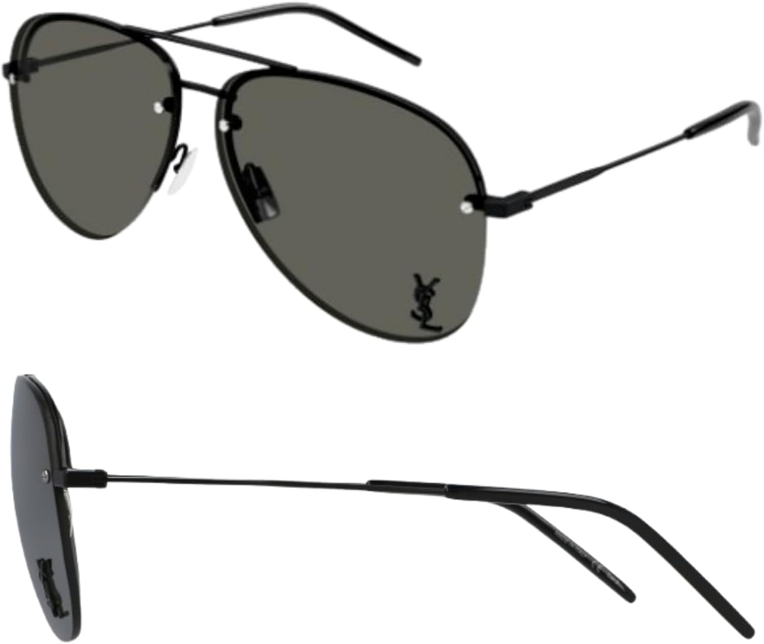 

Солнцезащитные очки SAINT LAURENT SL CLASSIC 11 M в форме «пилот» с комплектом для ношения с регулируемыми носовыми упорами - дизайнерские женские солнцезащитные очки Yves Saint Laurent