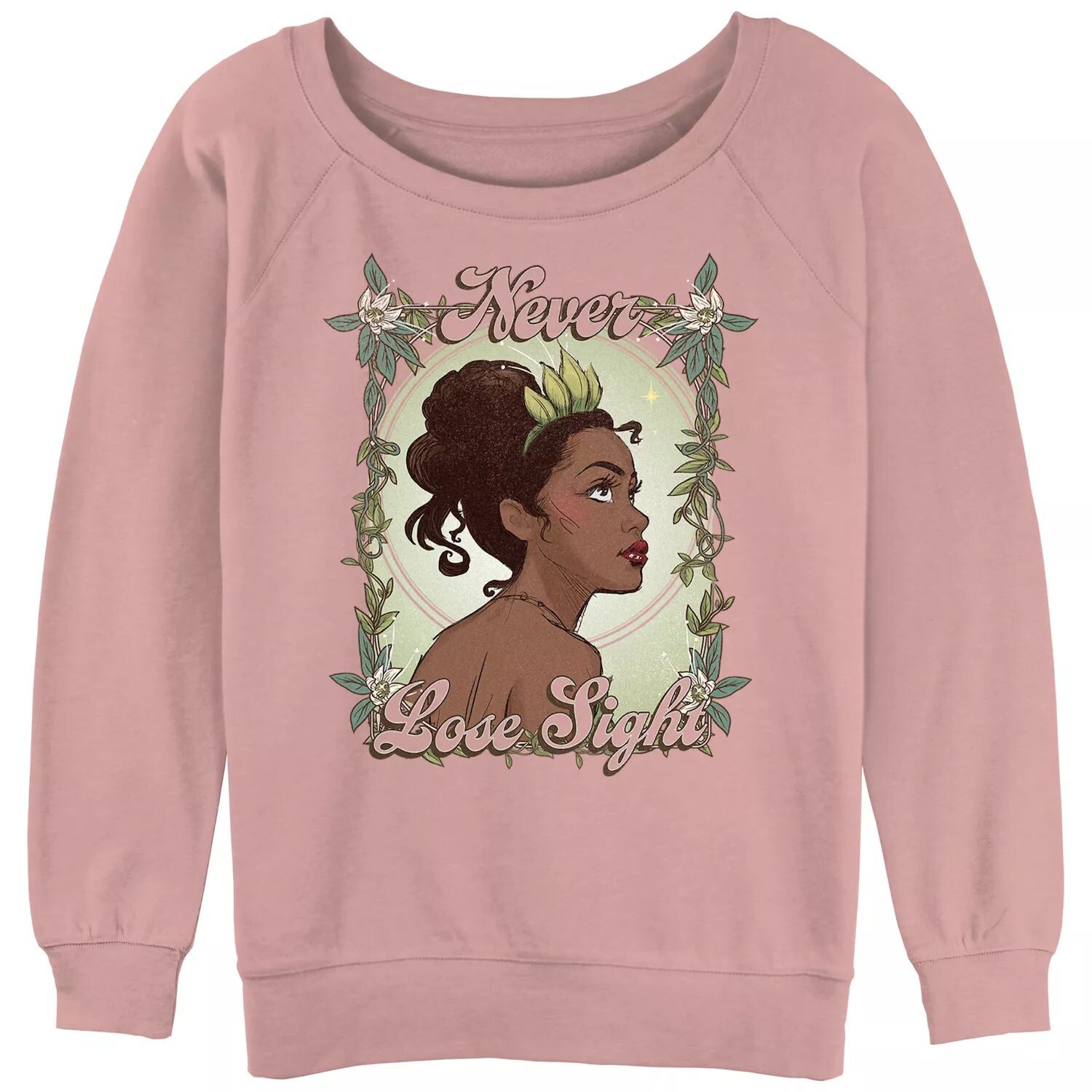 Махровый свитшот с напуском и рисунком Disney's Princesses Junior Never Lose Sight Licensed Character, розовый