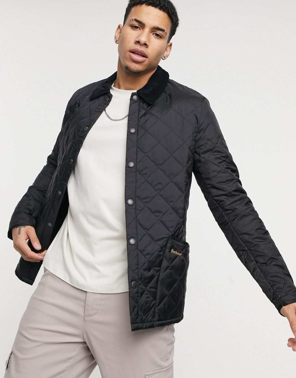 

Черная стеганая куртка Barbour Heritage Liddesdale, Черный, Черная стеганая куртка Barbour Heritage Liddesdale