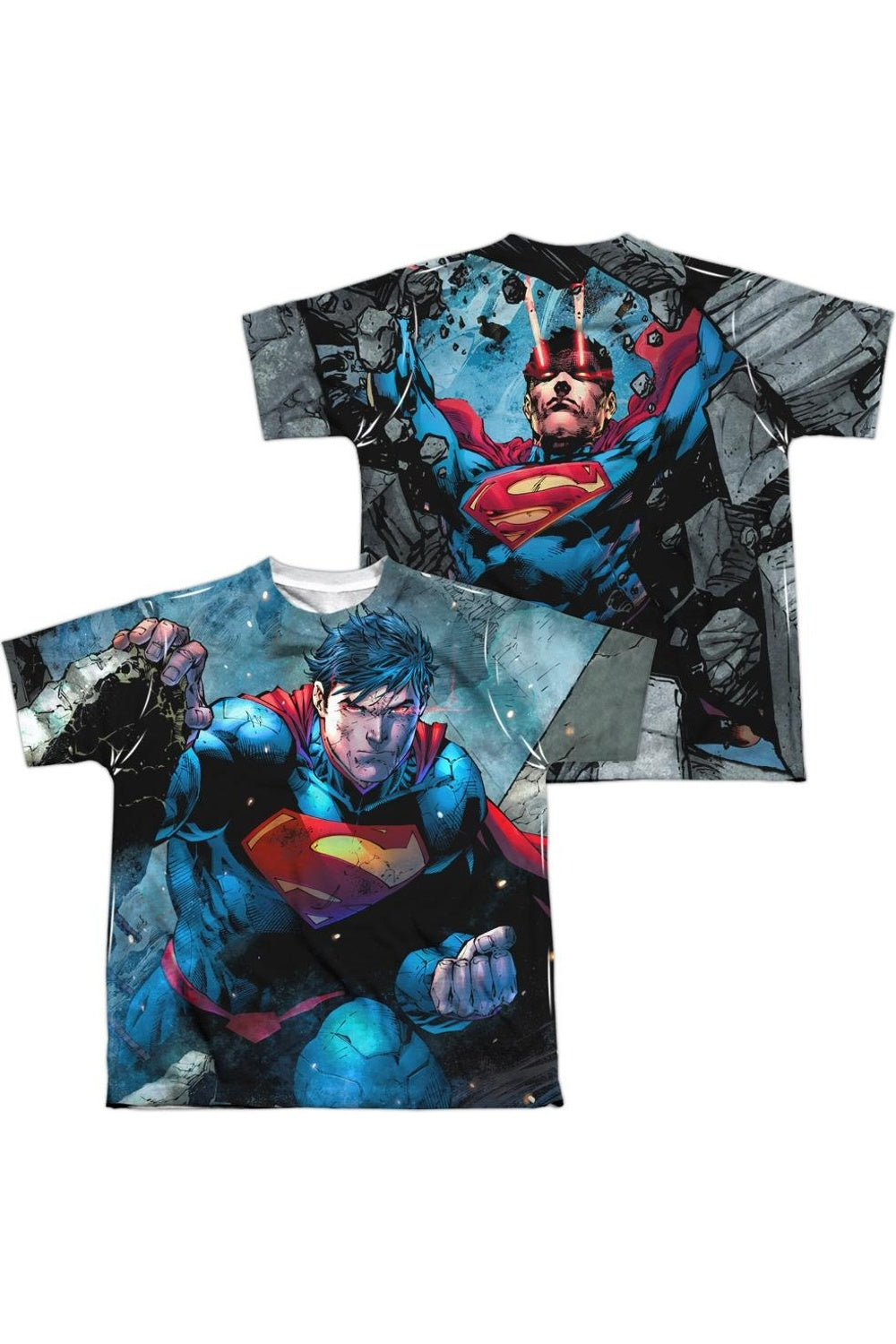 

Футболка с коротким рукавом для детей с принтом Superman Rumble (спереди и сзади) Gildan, белый