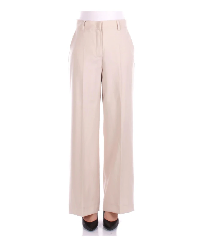 

Стильные шерстяные брюки на молнии Weekend Max Mara, бежевый