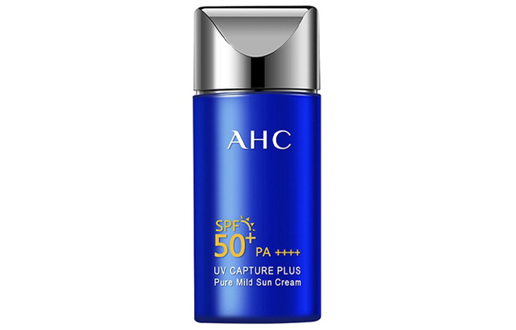 A.H.C AHC Small Blue Tube солнцезащитный крем увлажняющий, освежающий, успокаивающий 50 мл/90 мл — фото 4