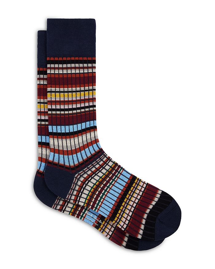 

Сигнатурные ребристые носки в полоску Grid Paul Smith, мультиколор