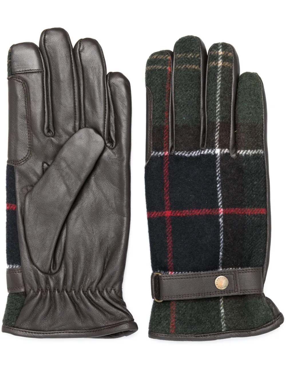 

Перчатки Aubrey в клетку тартан Barbour, коричневый