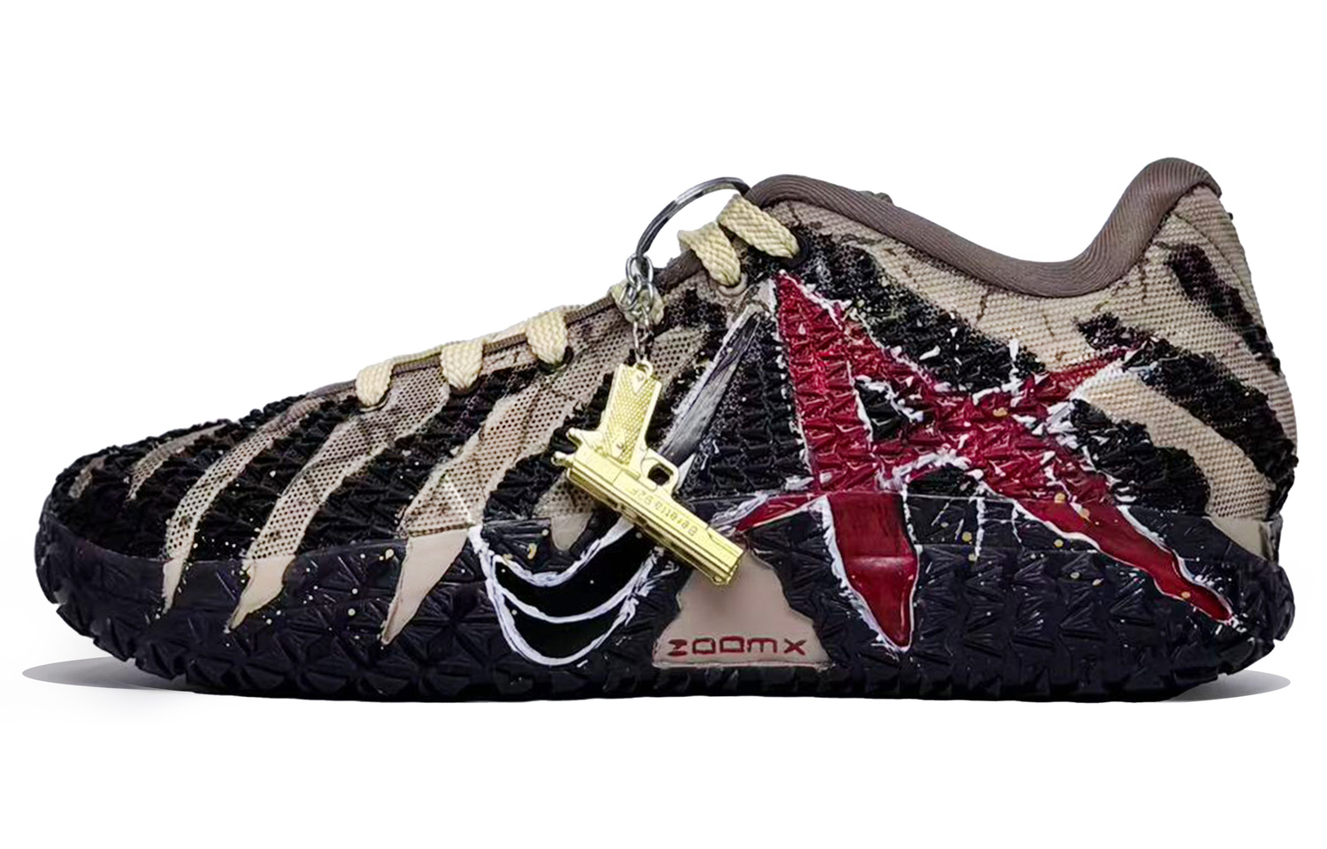 

Nike Мужские баскетбольные кроссовки Ja Morant 3 с амортизацией и износостойкой поддержкой, низкие, коричневого, черного и красного цвета