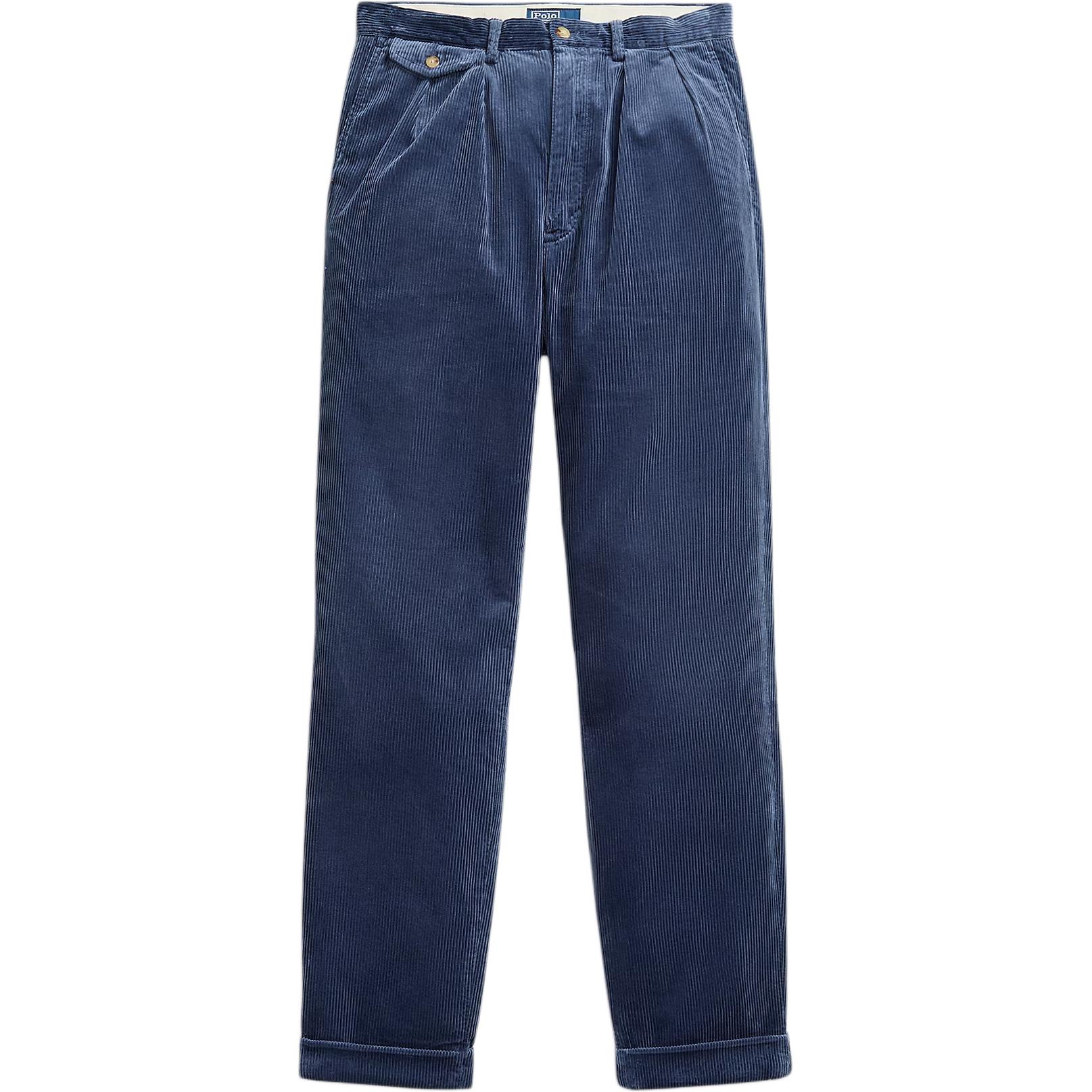 

Плиссированные брюки из вельвета Polo Ralph Lauren, синий