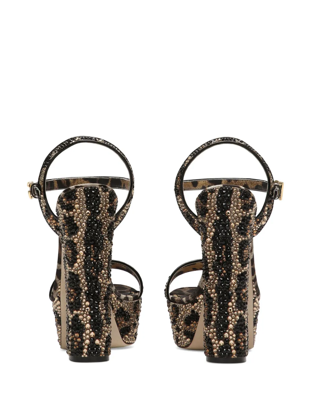 Босоножки на платформе DOLCE & GABBANA, коричневый — фото 3