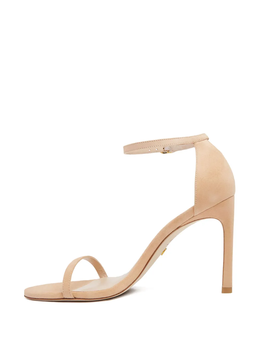 Босоножки из замши на каблуке 105 мм Stuart Weitzman, нейтральный — фото 3