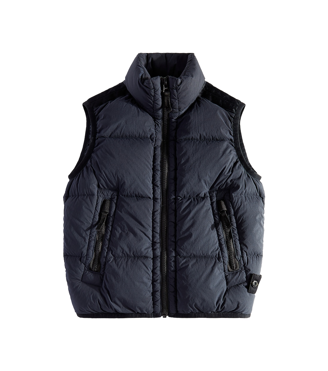 

Пуховик с логотипом внизу Stone Island Junior, темно-синий