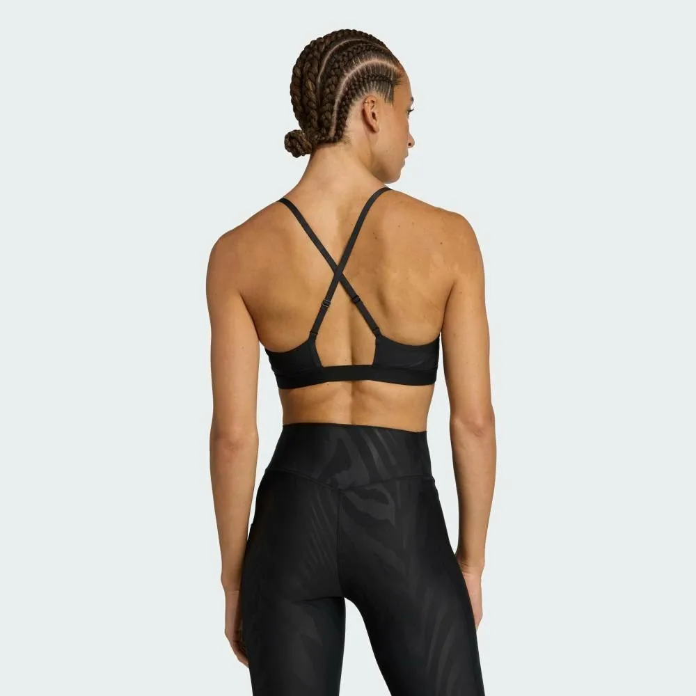 Бюстгальтер Power Impact Light Support AOP Adidas, black — фото 2