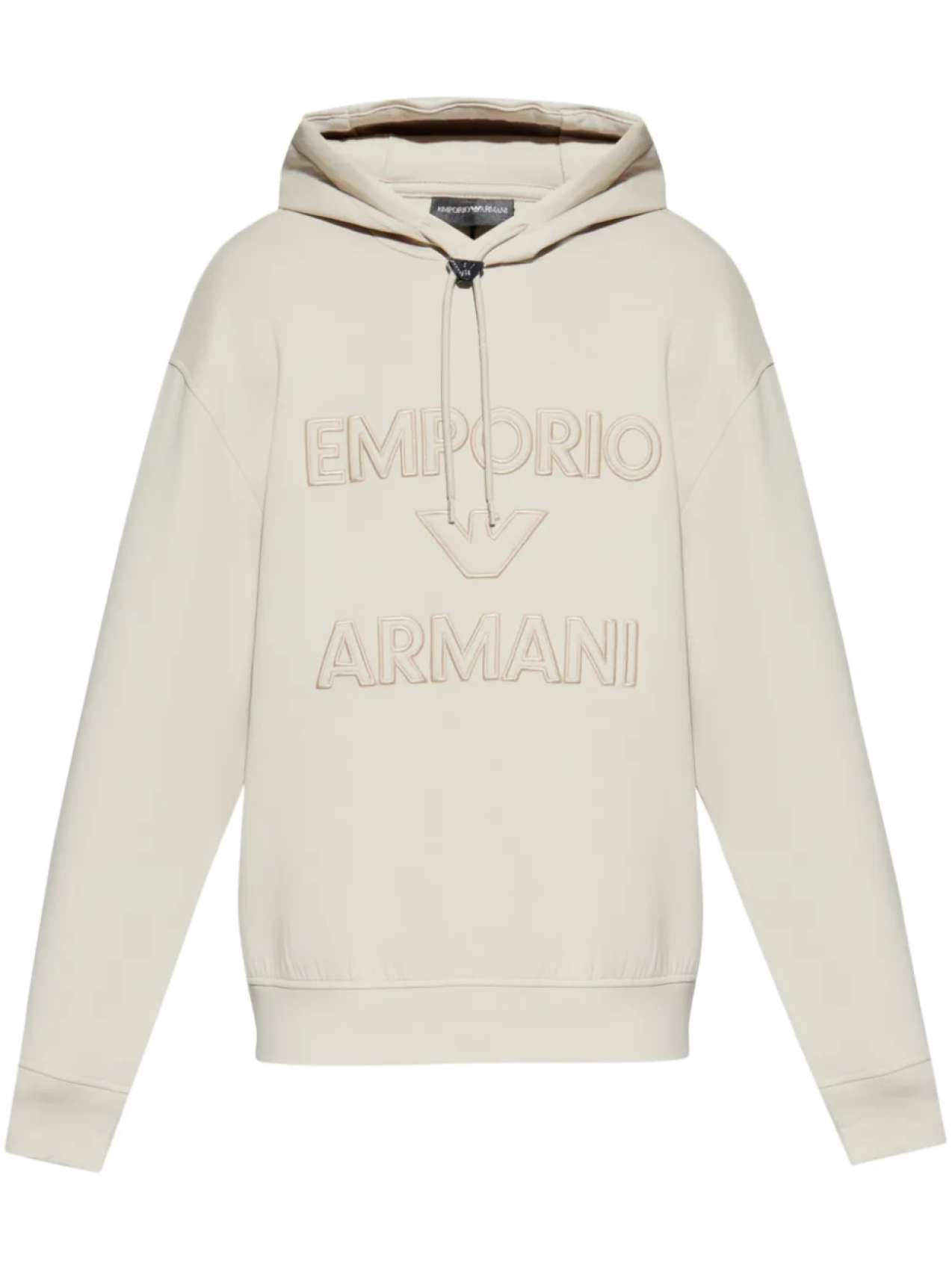 

Толстовка с капюшоном и нашивкой-логотипом Emporio Armani, нейтральный
