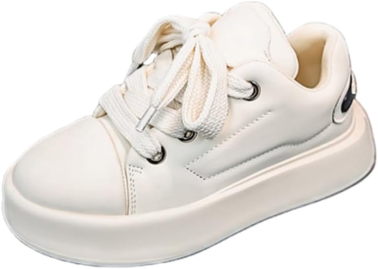 

Мужские кеды с толстой подошвой - прочность и комфорт на весь день для прогулок и повседневного ношения Hoalox, белый