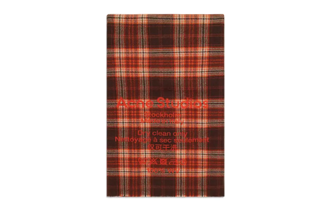 

Acne Studios Вязаный шарф унисекс коричневый, Brown