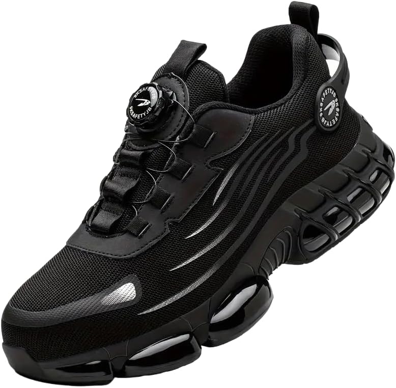 

Защитные ботинки для мужчин, летние, дышащие, удобные, противоскользящие, износостойкие рабочие ботинки с защитой от ударов и проколов Clolinde, черный