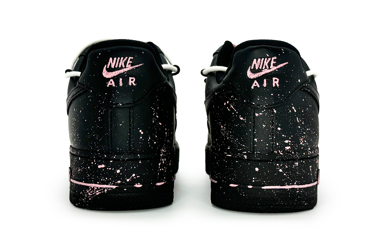 Nike Air Force 1 Low Антискользящие Износостойкие Низкие Кроссовки для Скейтбординга Женские Черные Розовые — фото 4