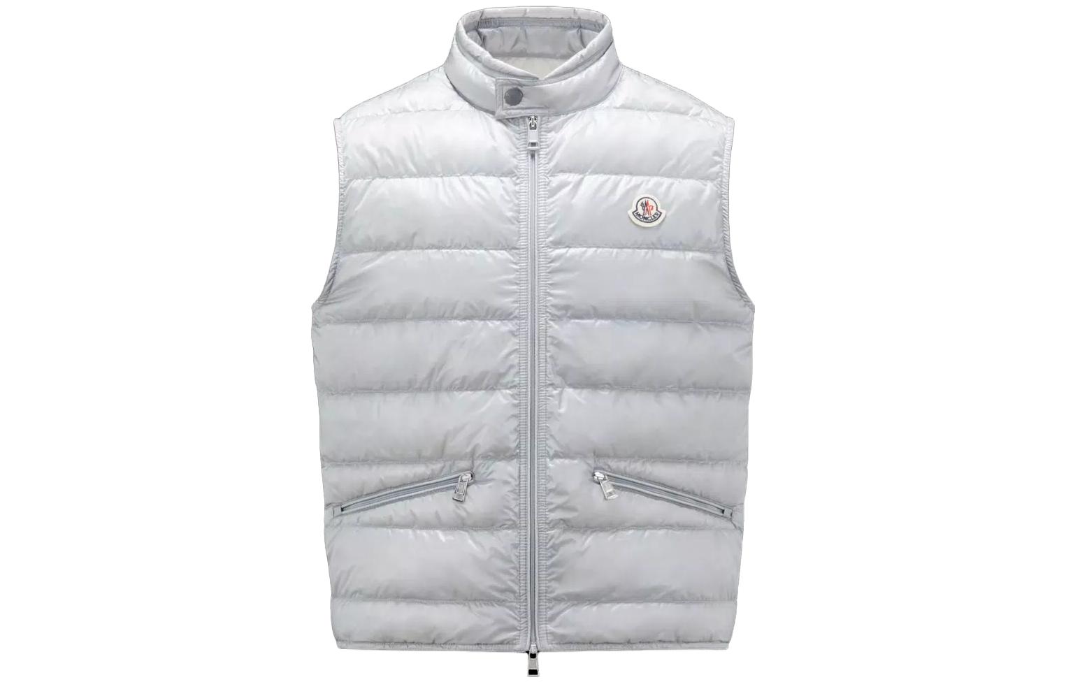 Мужская жилетка Moncler светло-серого цвета — фото 2