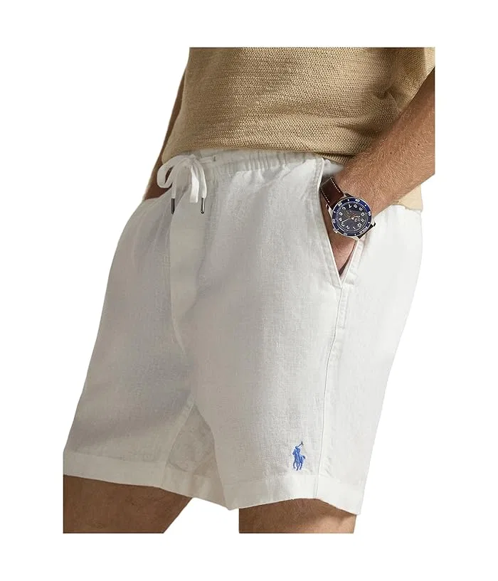 Шорты хлопковые Polo Prepster Polo Ralph Lauren, White — фото 4