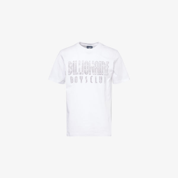 

Футболка из хлопка с логотипом из страз Billionaire Boys Club, белый