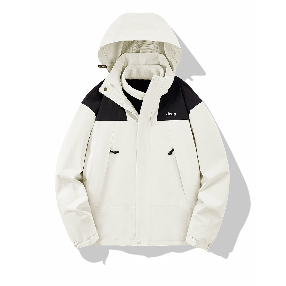 

Куртка унисекс Jeep, цвет Ivory White (3-in-1)