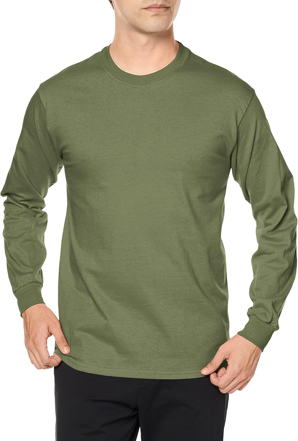 

Футболка с длинным рукавом из ультрахлопка плотностью 6,0 унций, 2400 Gildan, хаки