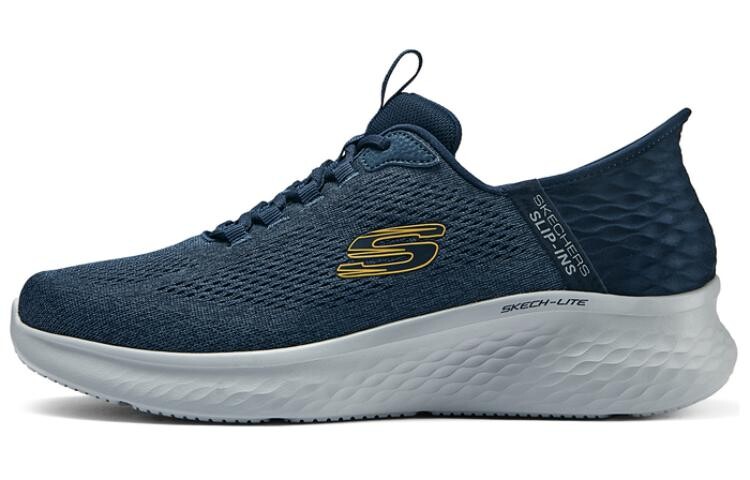 

Кроссовки мужские Skech-Lite Pro Running Shoes с низким верхом, темно-синие/желтые Skechers, Синий, Кроссовки мужские Skech-Lite Pro Running Shoes с низким верхом, темно-синие/желтые Skechers