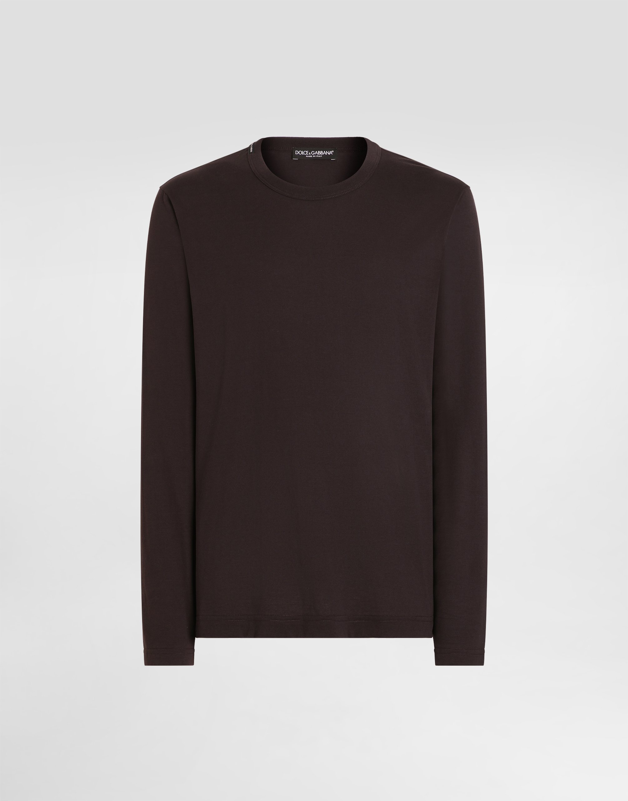 

Хлопковая футболка Dolce & Gabbana, коричневый