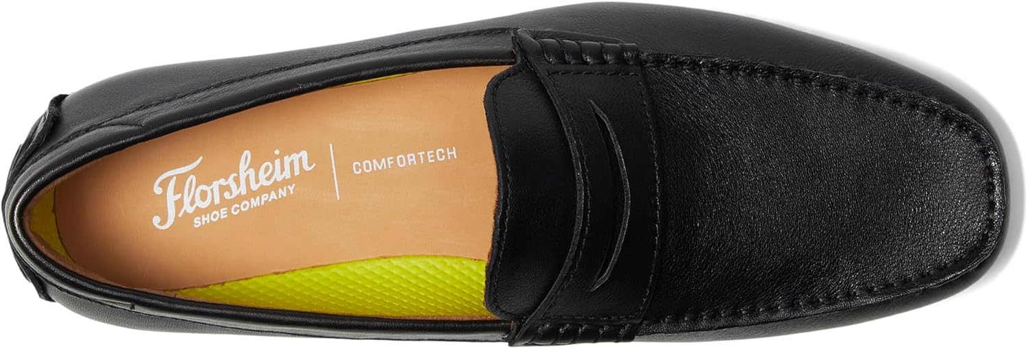 Мужские слипоны Florsheim Motor Smooth Moc Toe Penny Driver, черный — фото 2