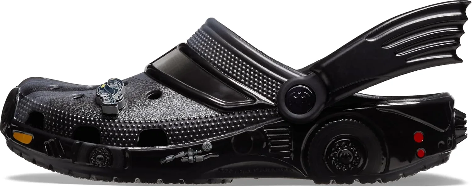 Унисекс кроксы для взрослых Batman Batmobile классические клоги Crocs, черный — фото 3