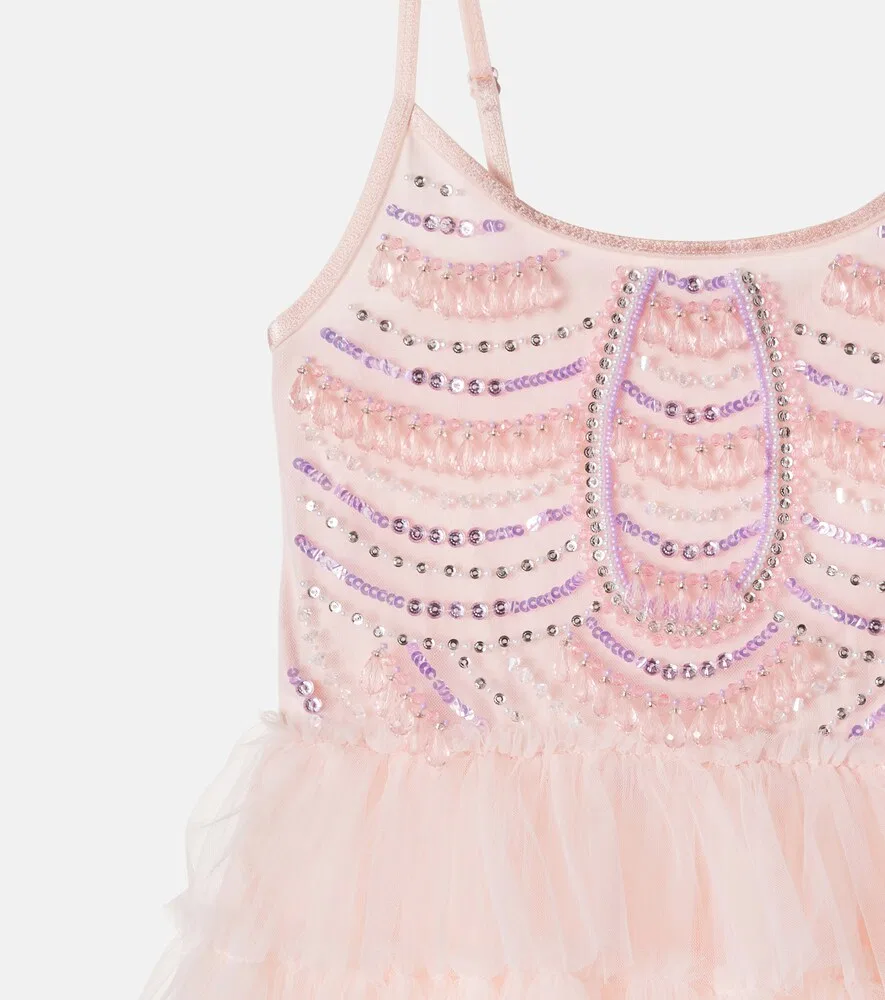 Платье из тюля с хлопковой отделкой от Blushing Horizon Tutu Du Monde, розовый — фото 4