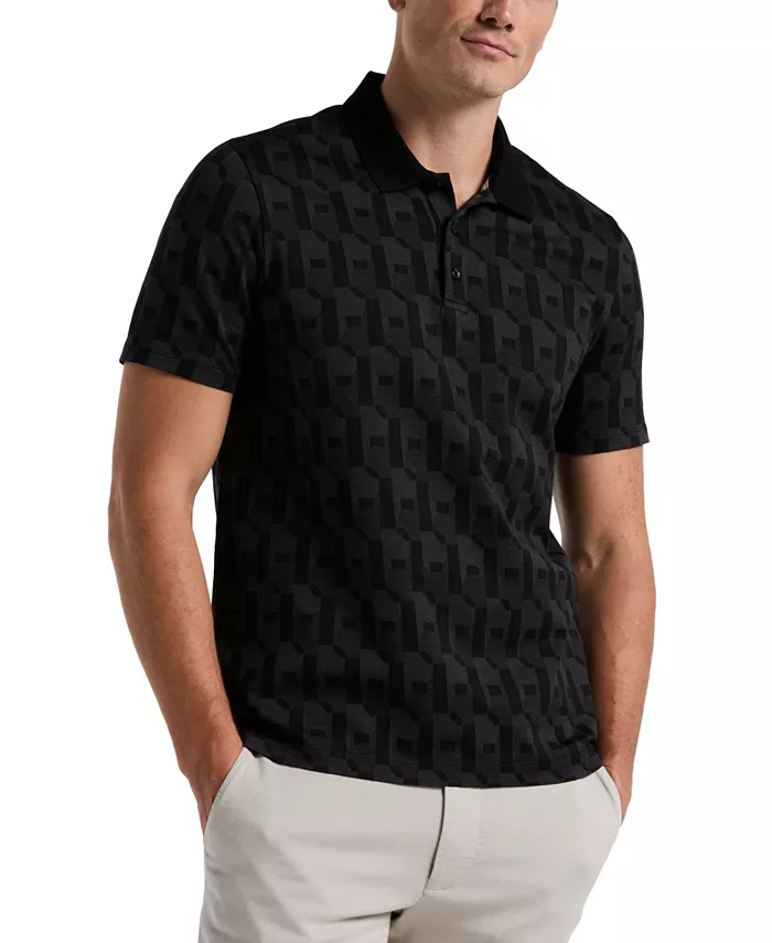 

Мужская рубашка-поло Legacy Geo-Pattern Jacquard Perry Ellis, черный